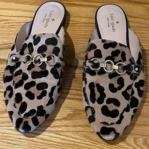 Kate Spade Cece Too Flats - Leopard calf hair, size 9.5